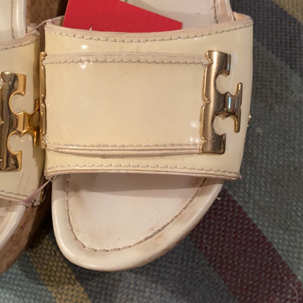 Tory Burch Ivory Wedge Sandals, 8 - Picture 2 of 6